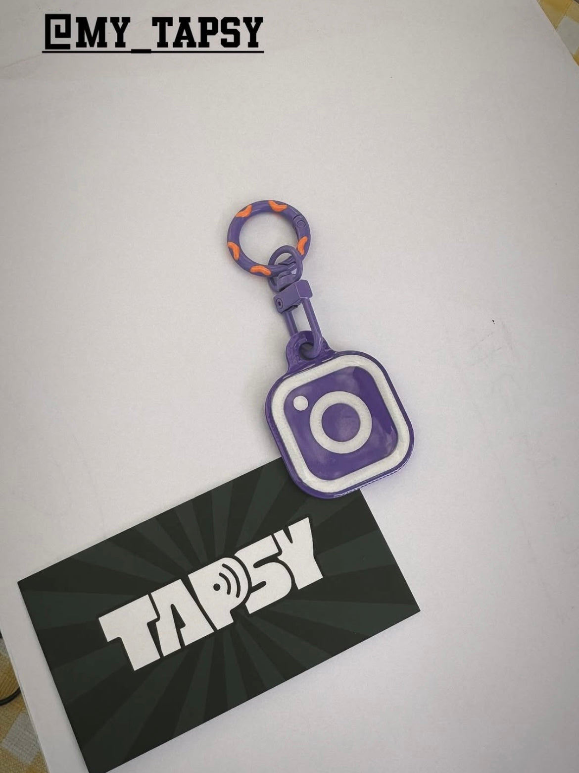 TAPSY Social Media NFC Smart Tag IG Rainbow Purple&White