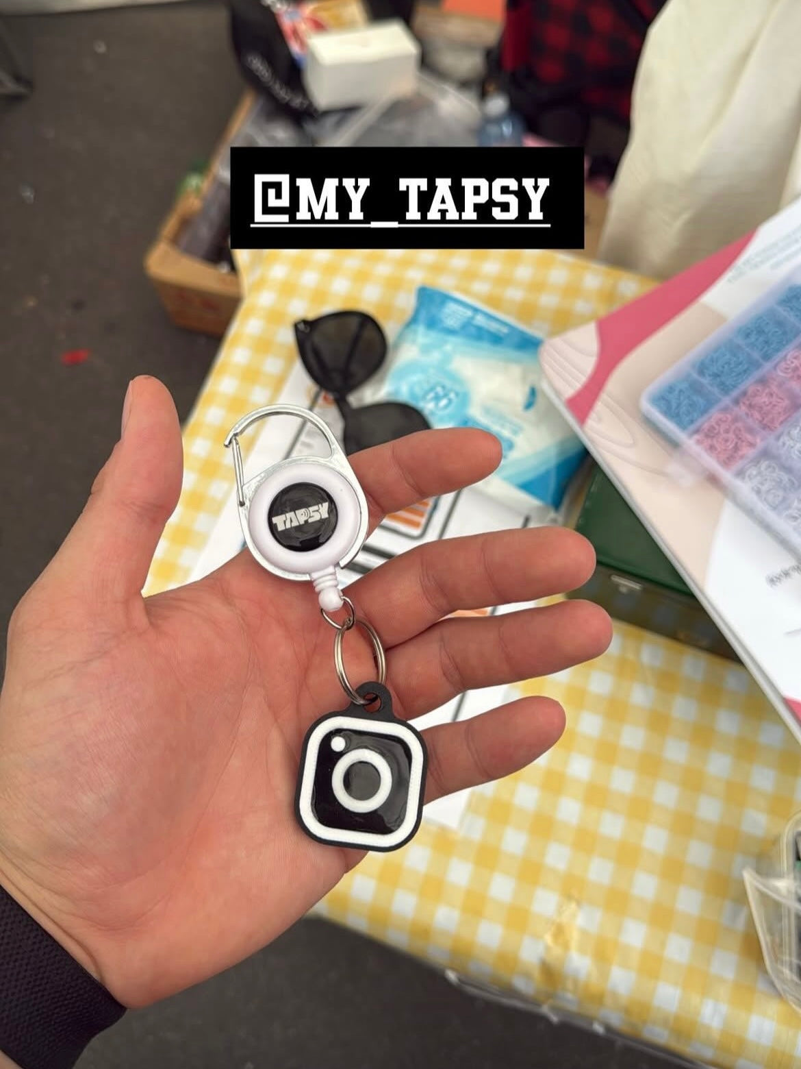 TAPSY Social Media NFC Smart Tag IG Rainbow Purple&White