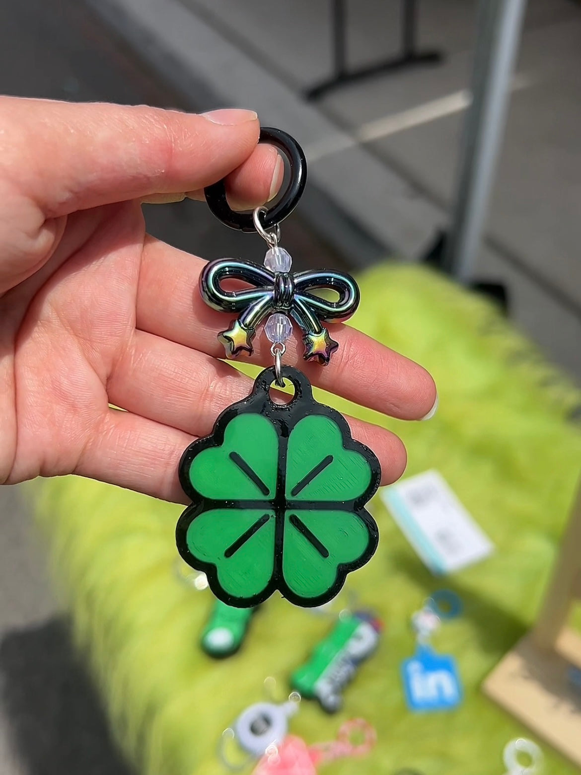 TAPSY Lucky Leaves NFC Keychain Tag