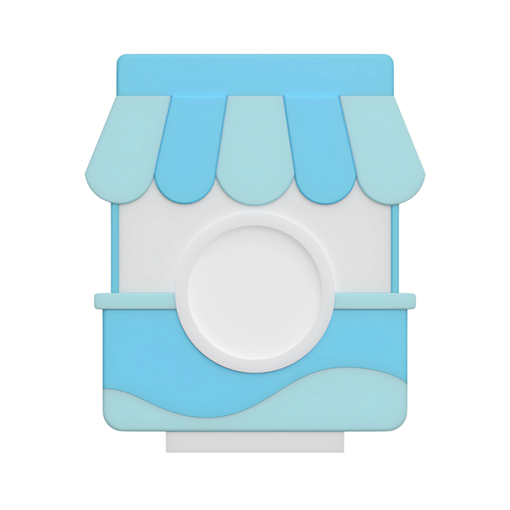 Vendor Cart Backing with 2 icons
