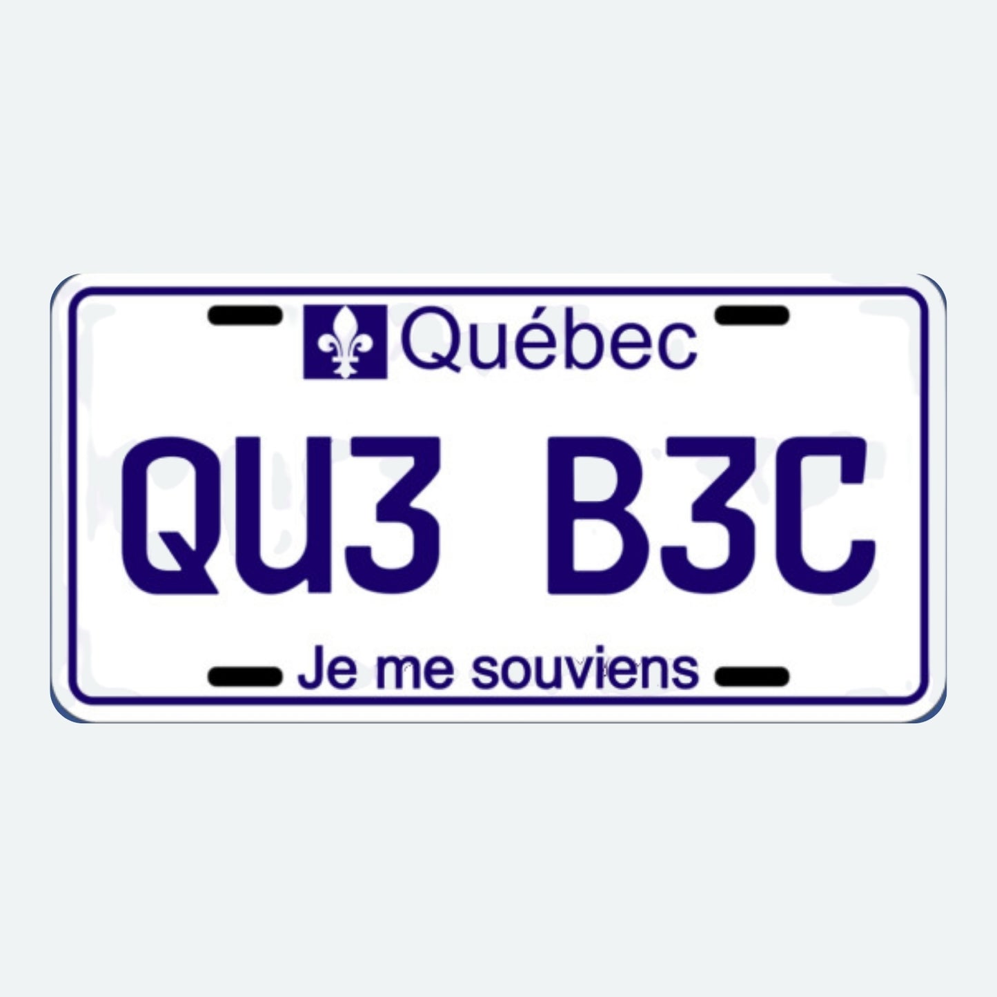 [CUSTOMIZE] Mini Quebec Car Plate with Smart Tag