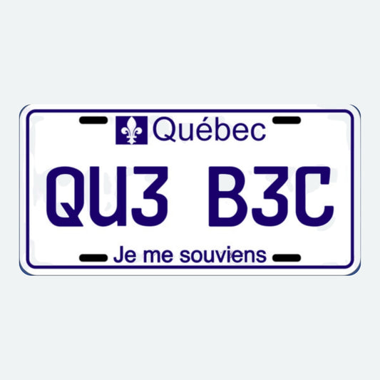 [CUSTOMIZE] Mini Quebec Car Plate with Smart Tag
